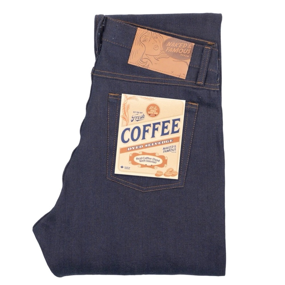 Naked & Famous Denim Dark Blue Jeans